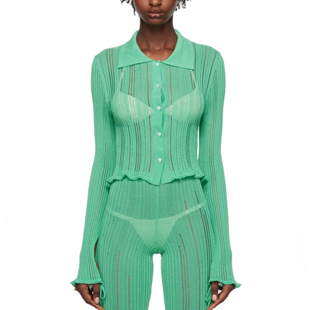 Marco Rambaldi Green Rolled Edge Shirt